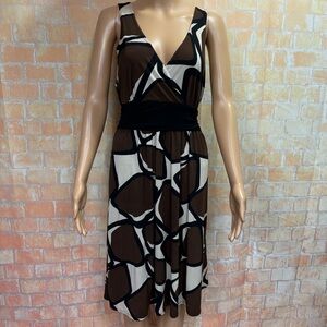 Tiana B Geometric Print Jersey Knit Dress